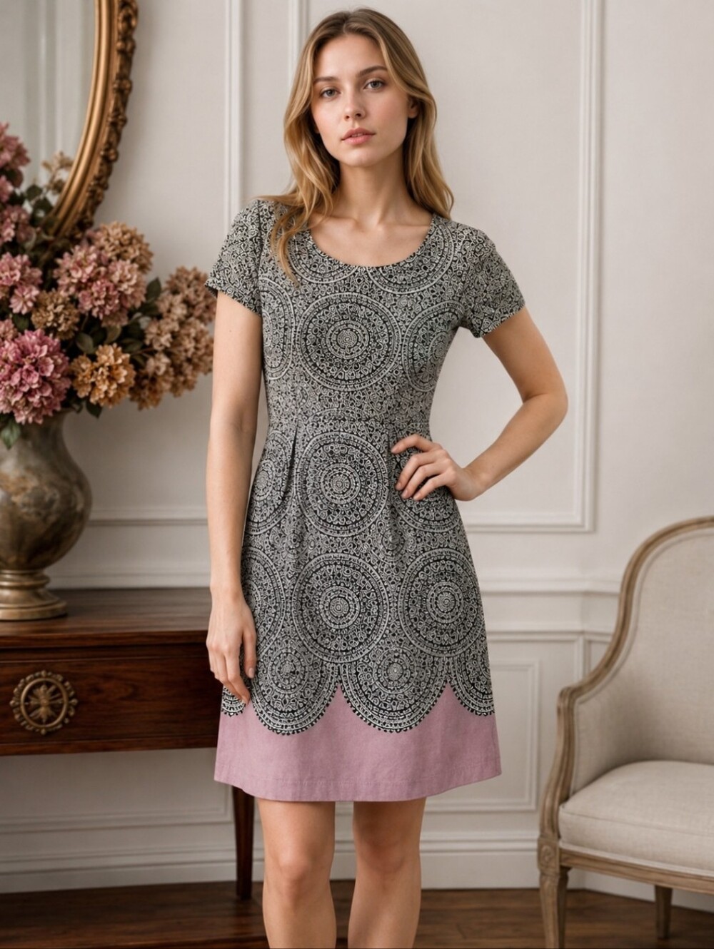 New Limited Dress Black Lilac  Sheath Mini Square Neck Cap Sleeves NWT Sz 8
